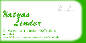 matyas linder business card